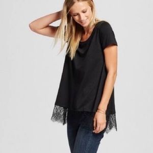 Mossimo Lace Trim Tee